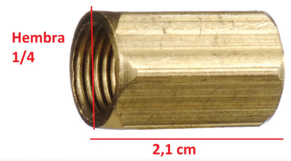 110131 Cupla 1/4F de bronce - liviana - 150NT02F