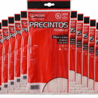 110101 Bolsa 100 Precintos PTFL4-200 - 200mm x 4.6mm - NEGRO